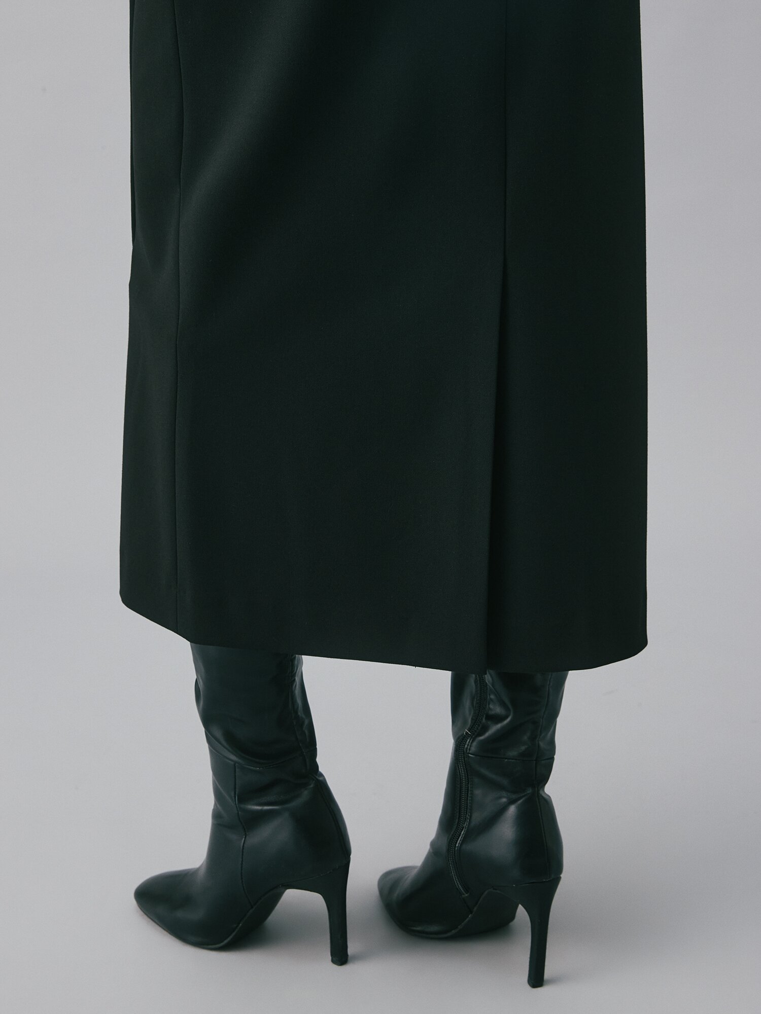 언밸런스 랩 H라인 스커트 (BLACK)