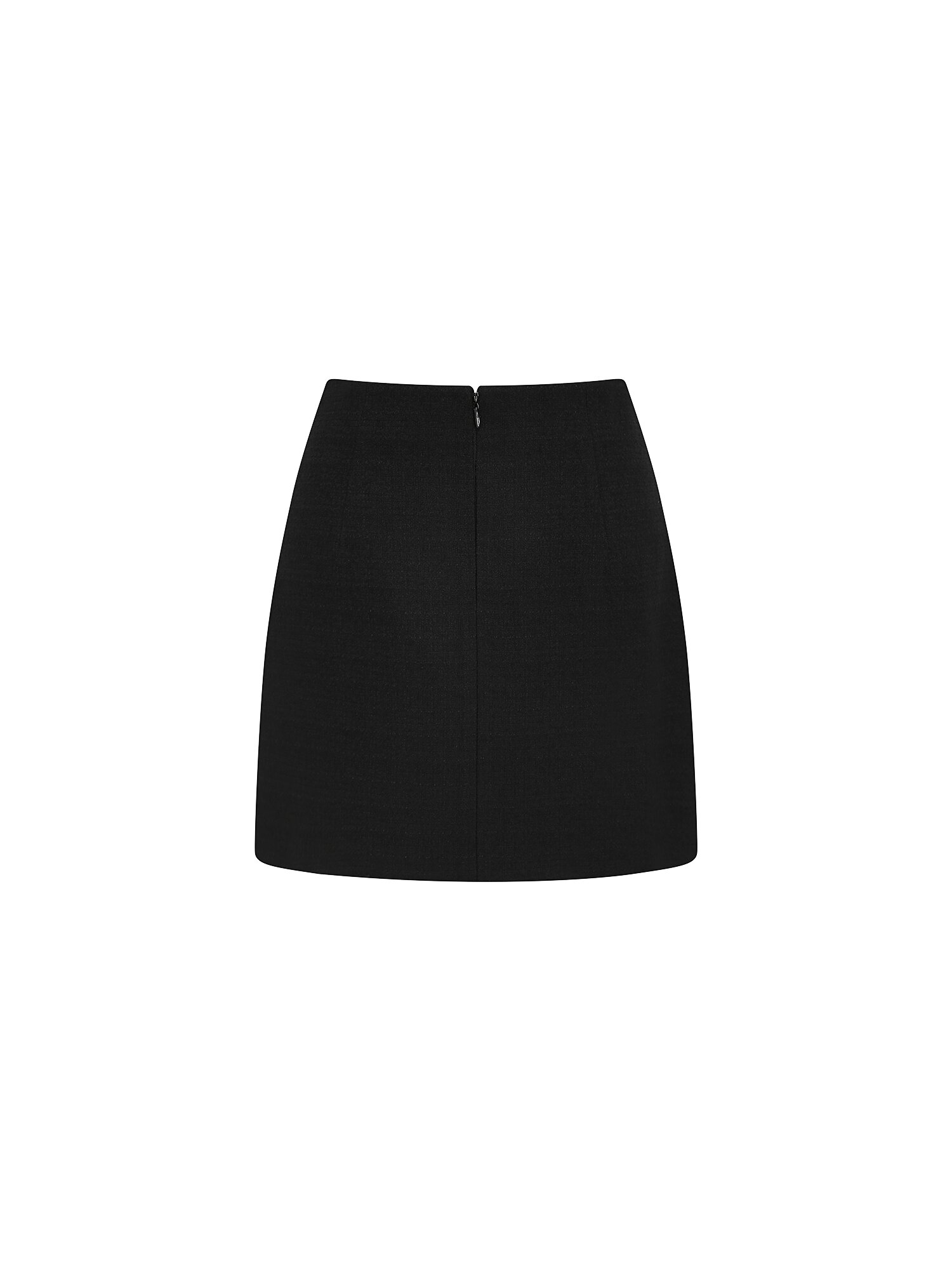레더 장식 랩 미니 스커트 (BLACK)