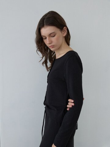 Jacquard Cardigan_Black
