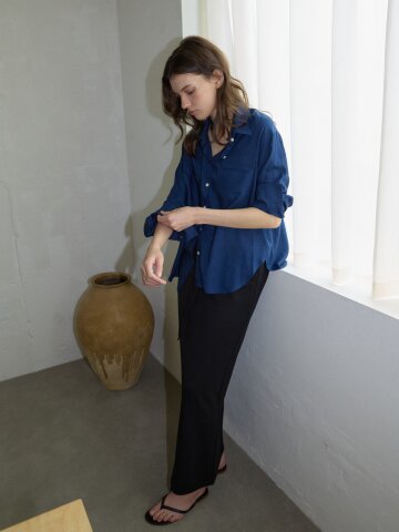 Double Pocket Shirt_Deep Blue