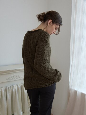 Essential Cotton Pullover_Khaki