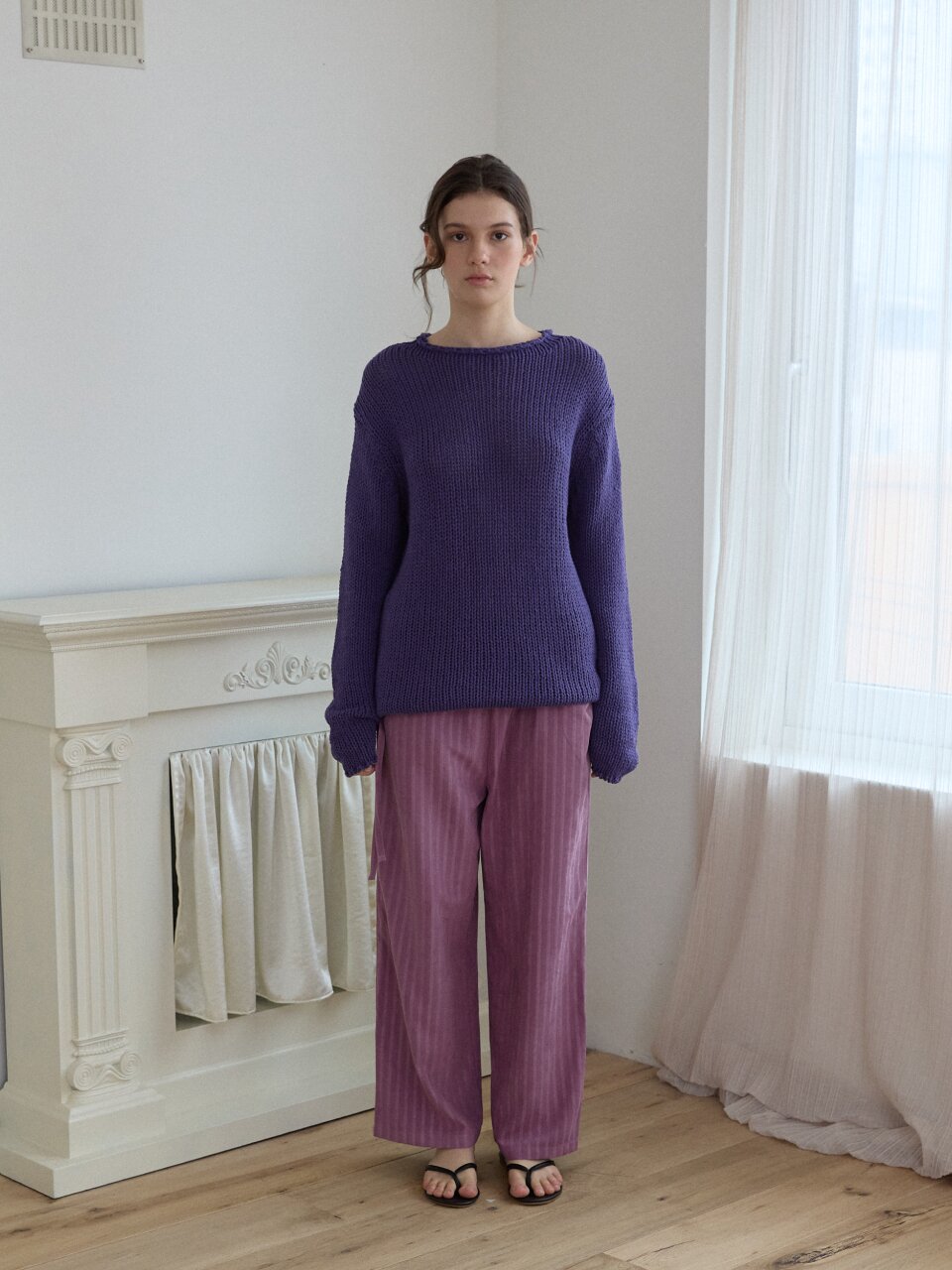 Essential Cotton Pullover_Purple