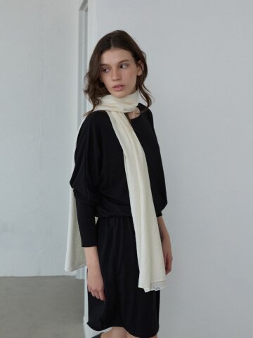 Ladder Scarf_Ivory
