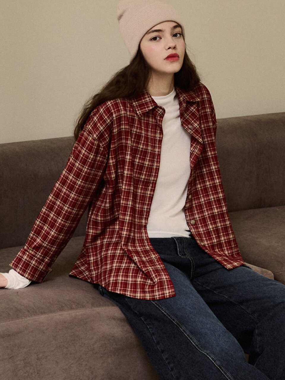 [4차][성경 PICK] 엘리 빈티지 체크 셔츠_2 Colors