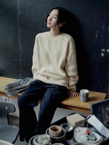 Superfine Wool Jacquard Knit MTM_BUTTER CREAM