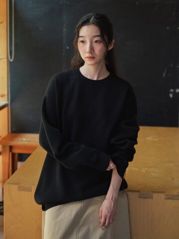 Superfine Wool Jacquard Knit MTM_BLACK