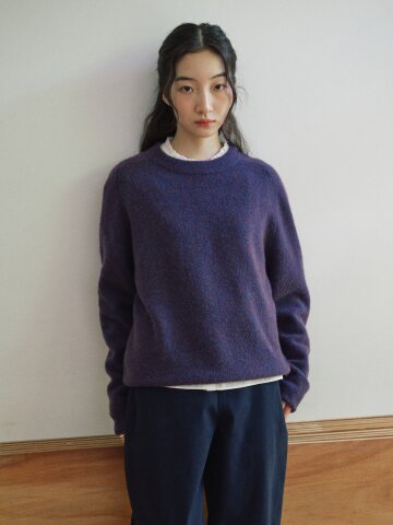 Double Back Yak Blend Knit_PURPLE