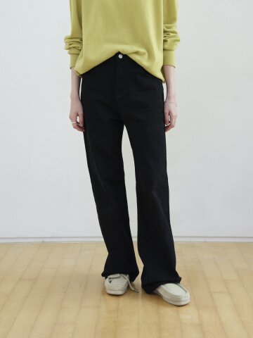 Cotton Stretch Bootcut Pants_BLACK