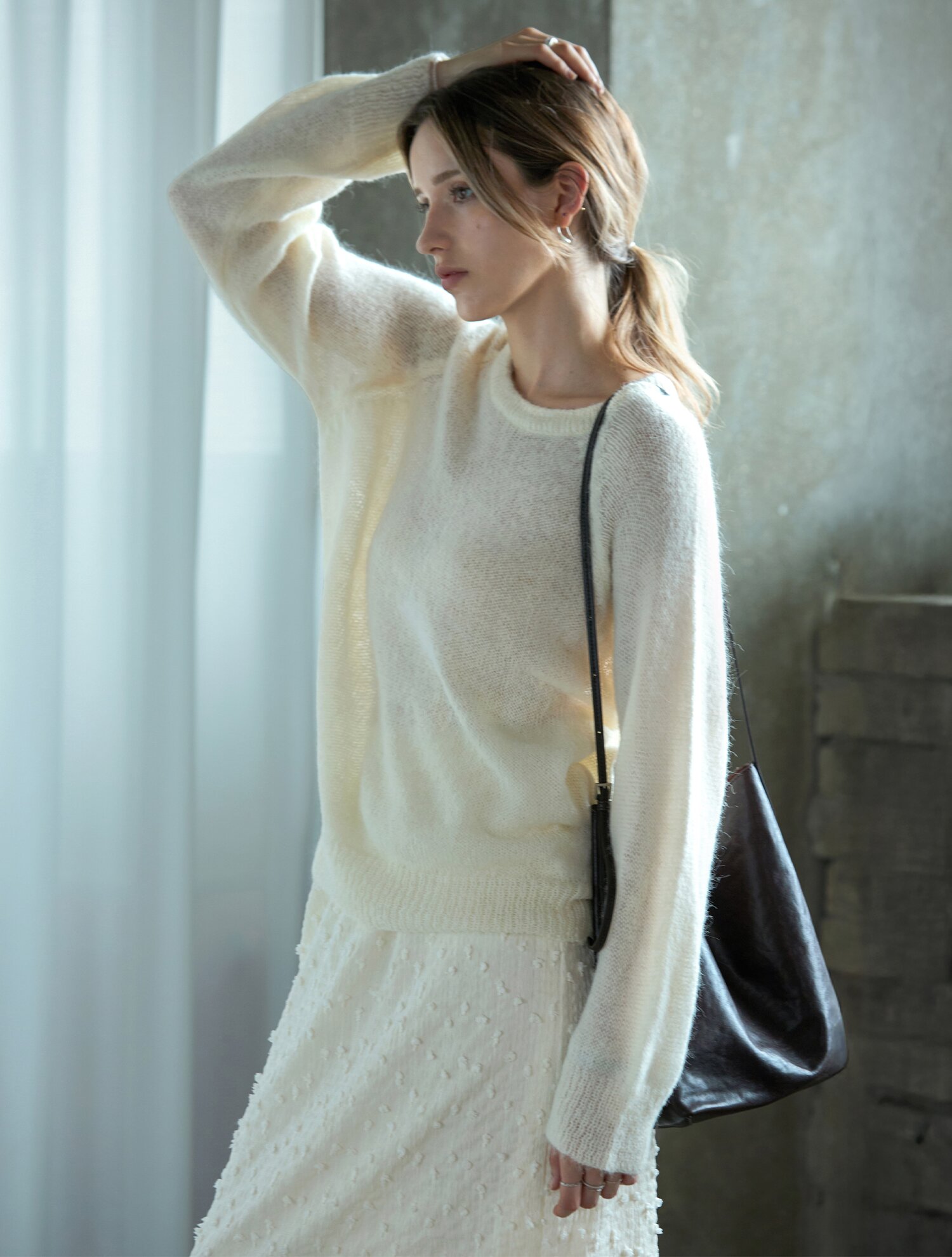 포그 알파카 라운드니트 IVORY