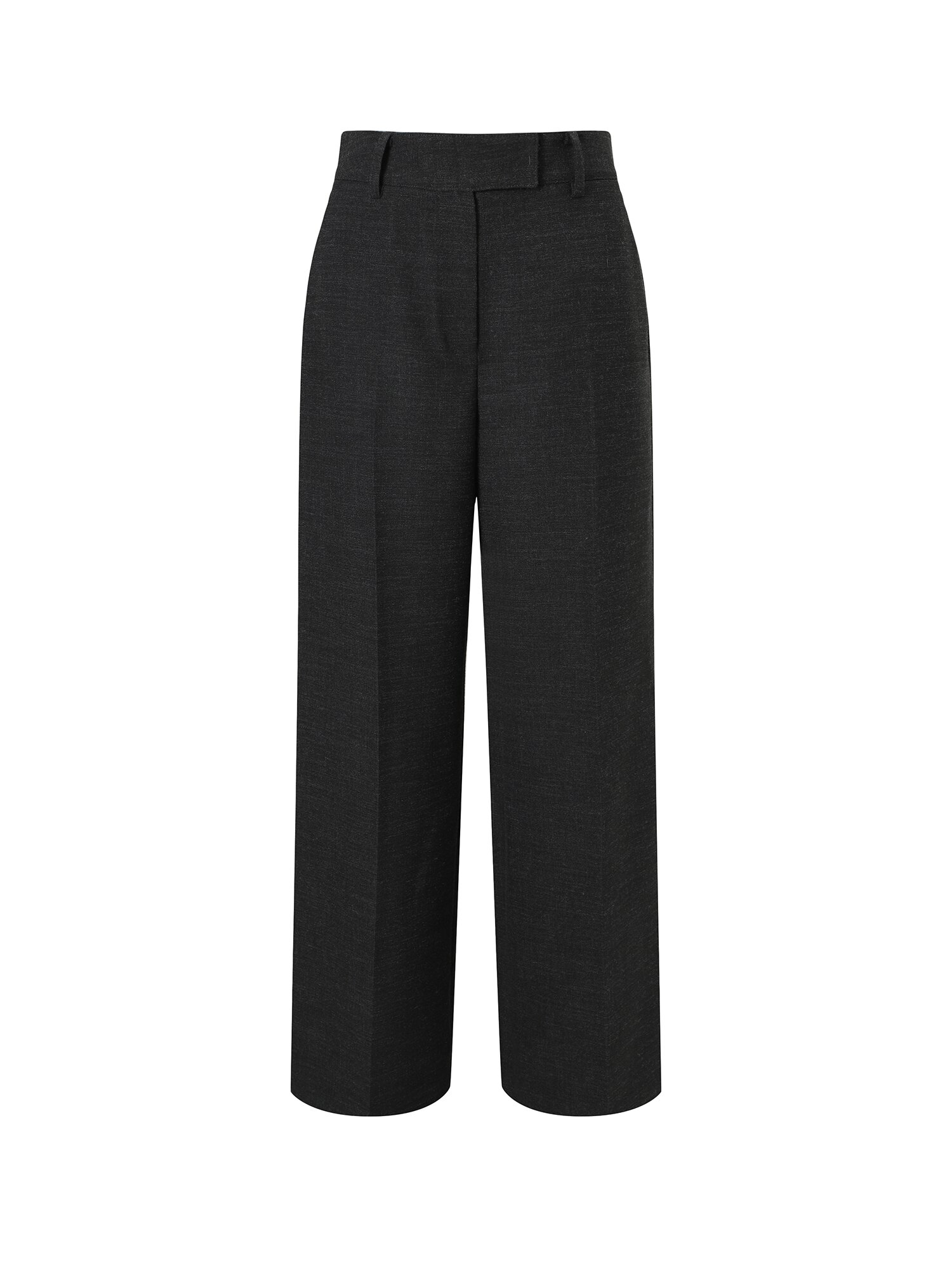 멜란지 와이드핏 슬랙스 팬츠 (DARK GREY)