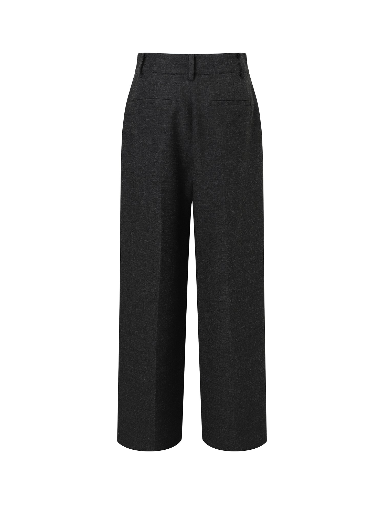 멜란지 와이드핏 슬랙스 팬츠 (DARK GREY)