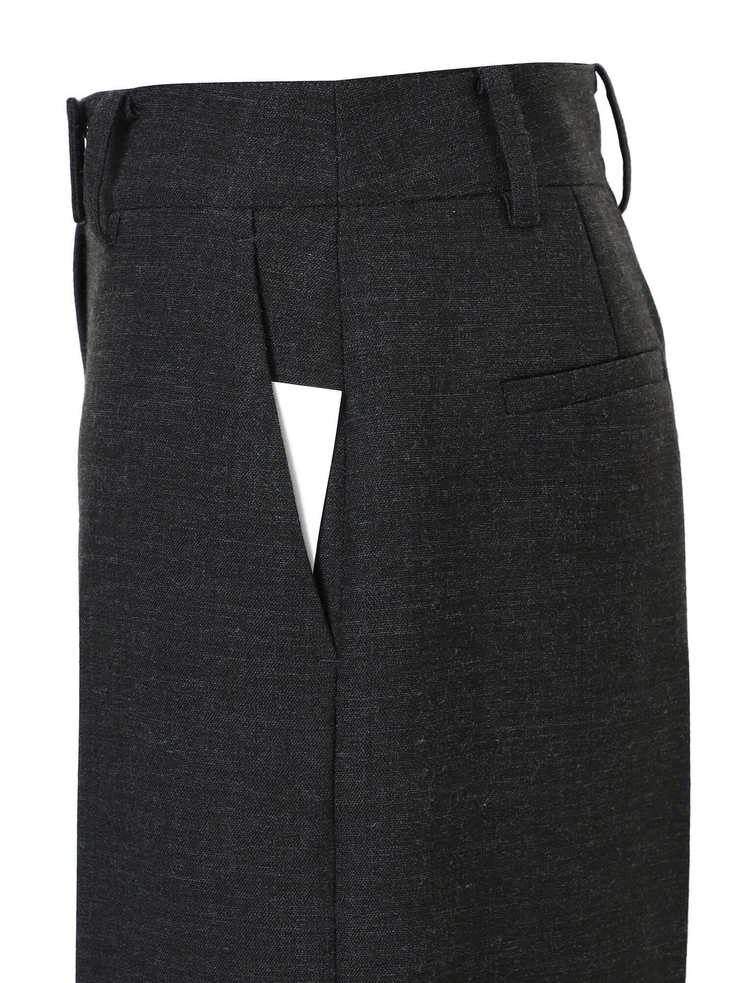 멜란지 와이드핏 슬랙스 팬츠 (DARK GREY)