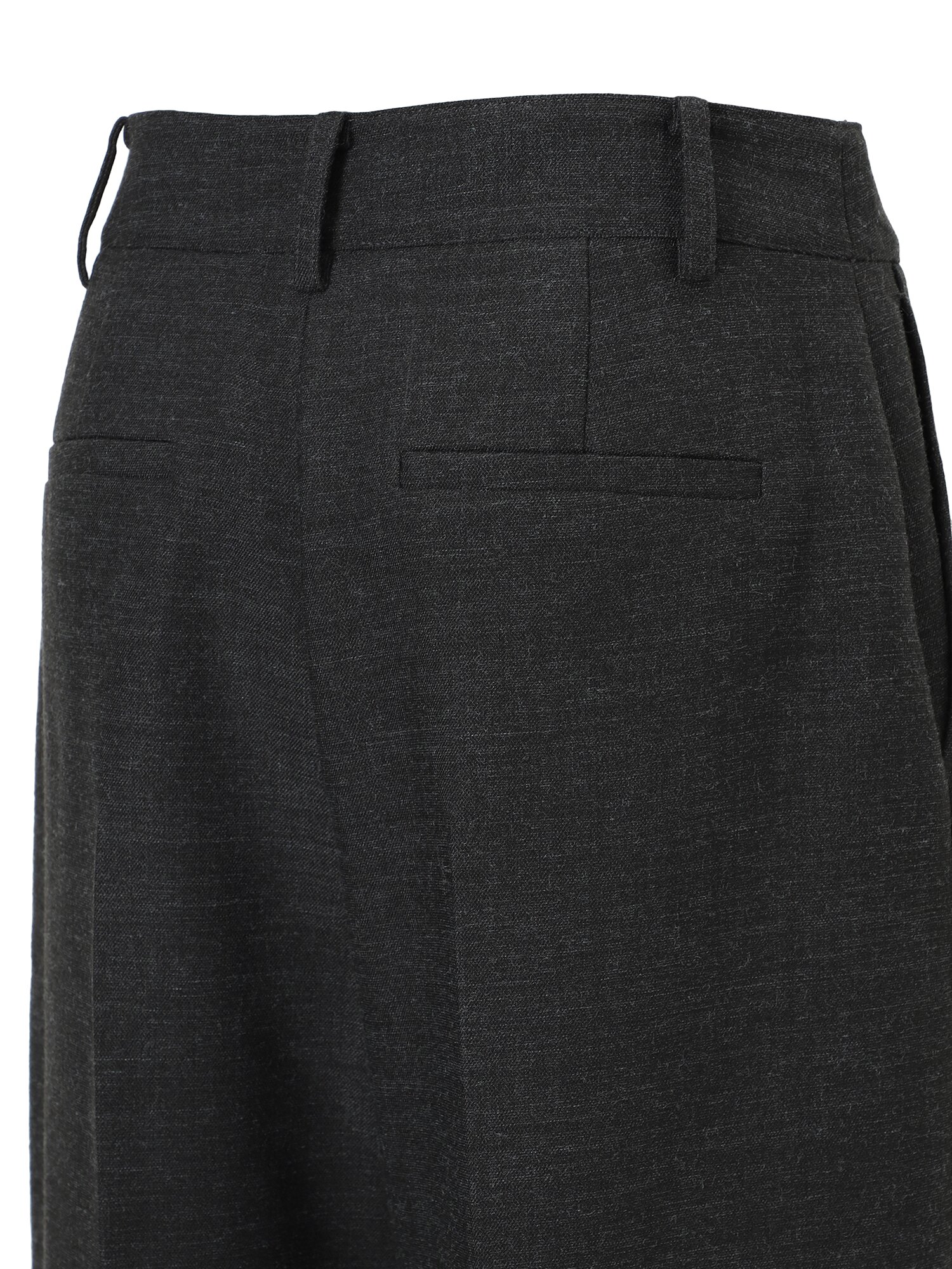 멜란지 와이드핏 슬랙스 팬츠 (DARK GREY)