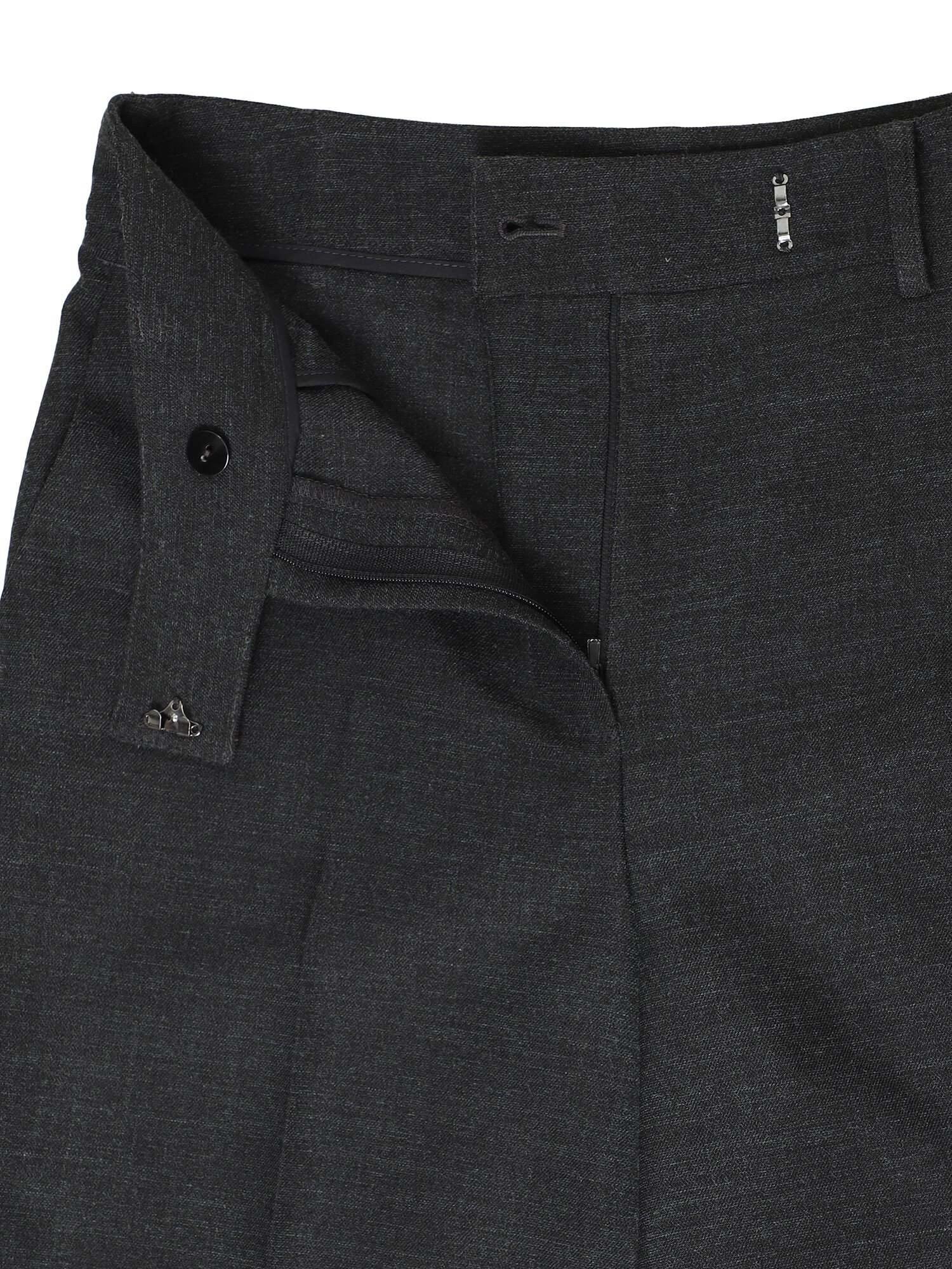 멜란지 와이드핏 슬랙스 팬츠 (DARK GREY)