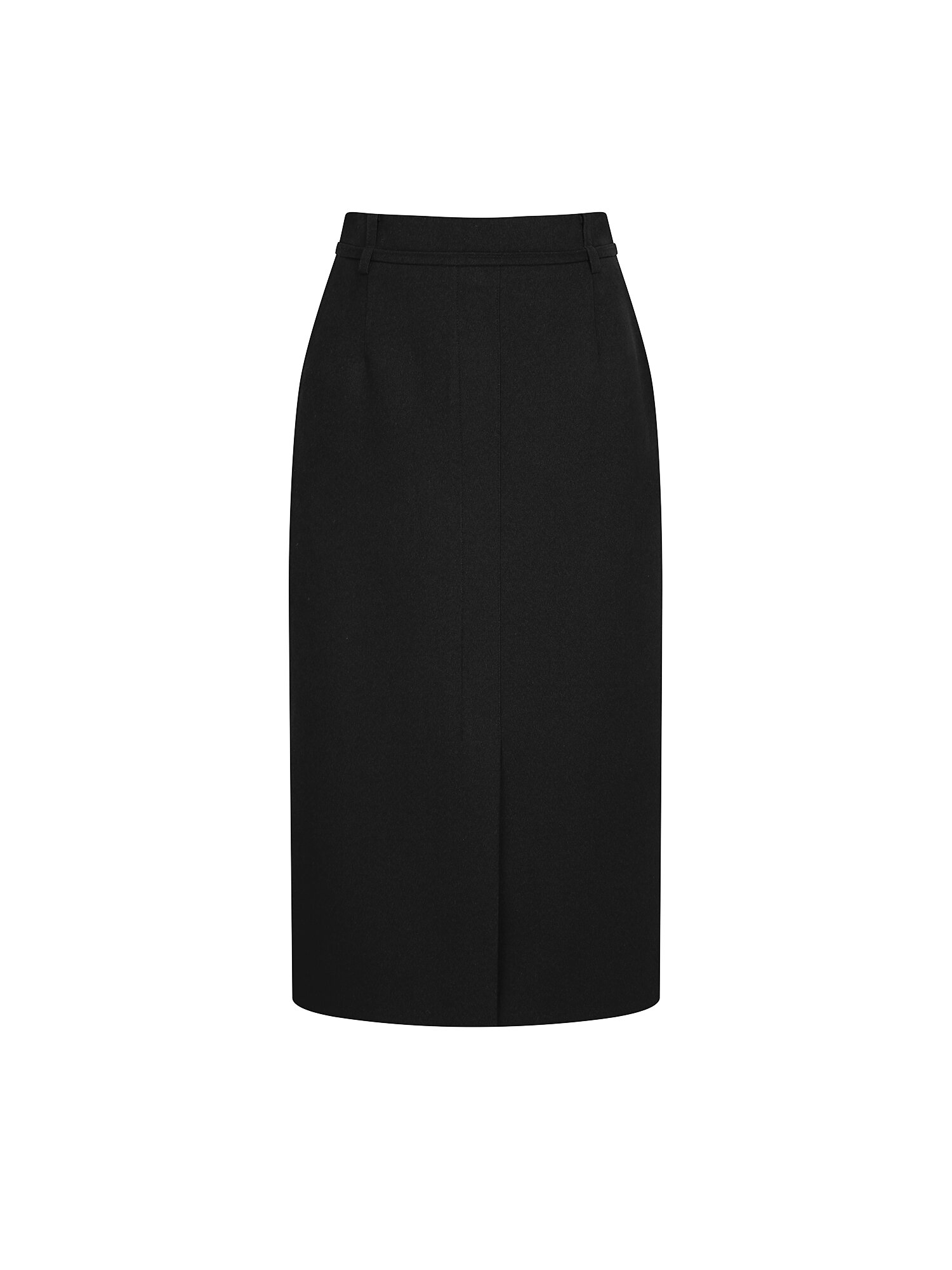 슬릿 포인트 H라인 스커트  (BLACK)