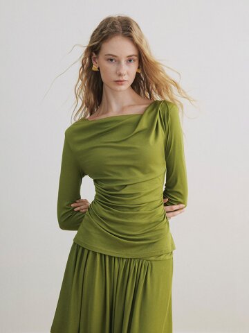 YY_Pleated tencel top