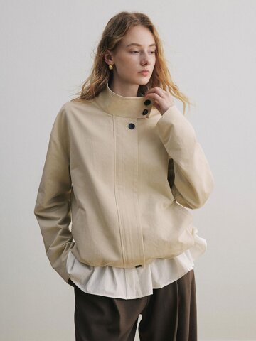 YY_Stand-collar trench jacket