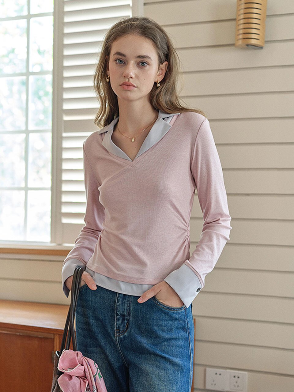 SR_Collar commuter top_2color