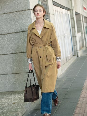 SR_Lapel pure trench coat