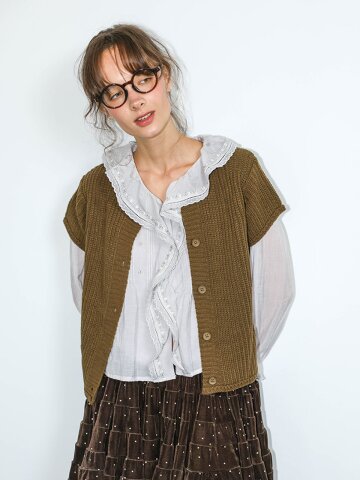DD_Short sleeve knit vest