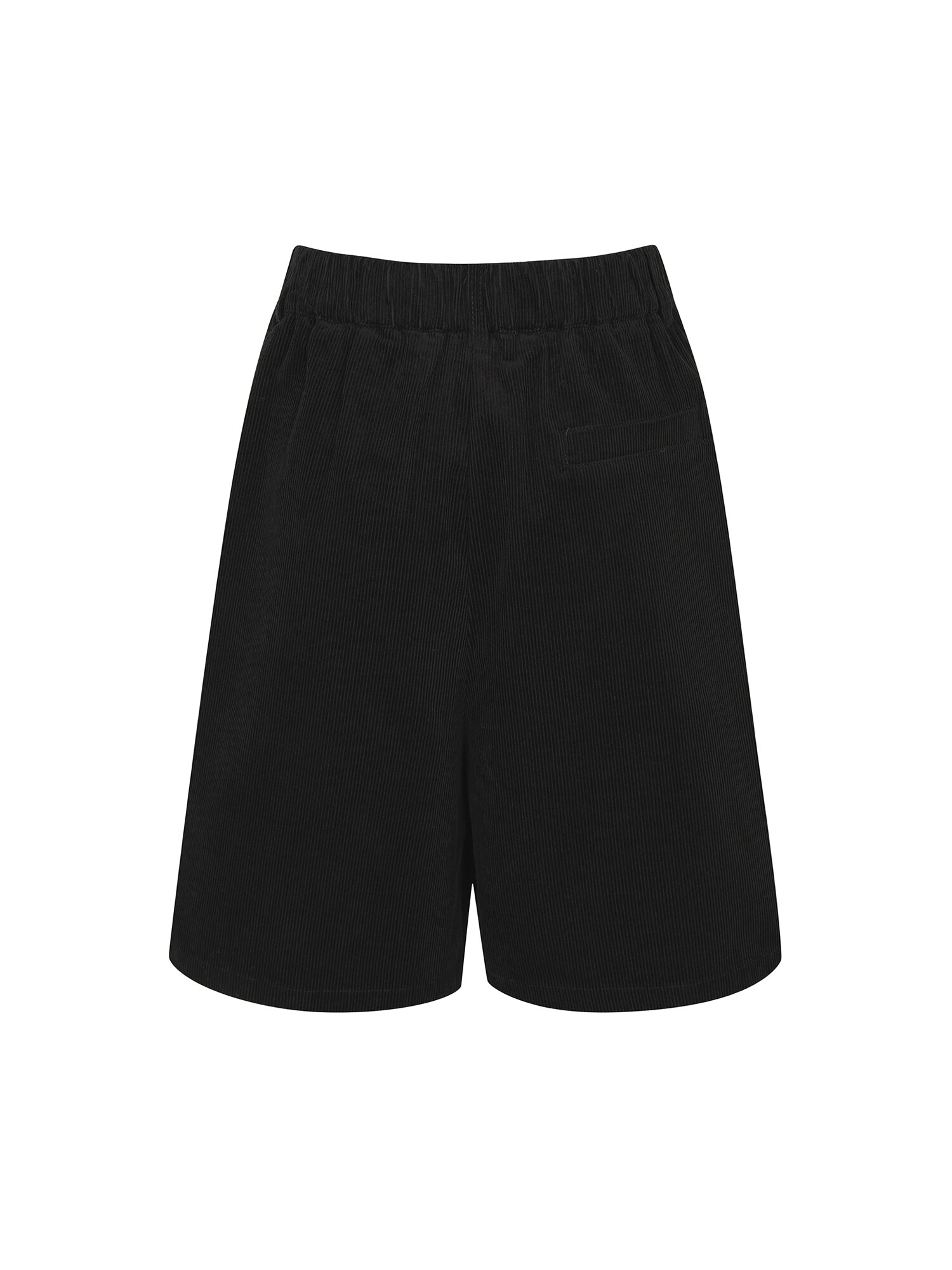 코듀로이 원 턱 숏 팬츠 (BLACK)