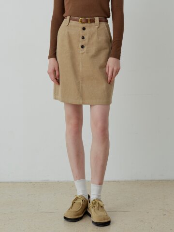 DAILY CORDUROY MIDI SKIRT (BE)