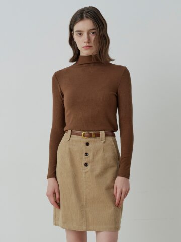MORE SOFT HALF-NECK TEE (BR)