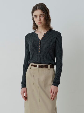 DAILY CABLE HENLEY LONG SLEEVE (CH)