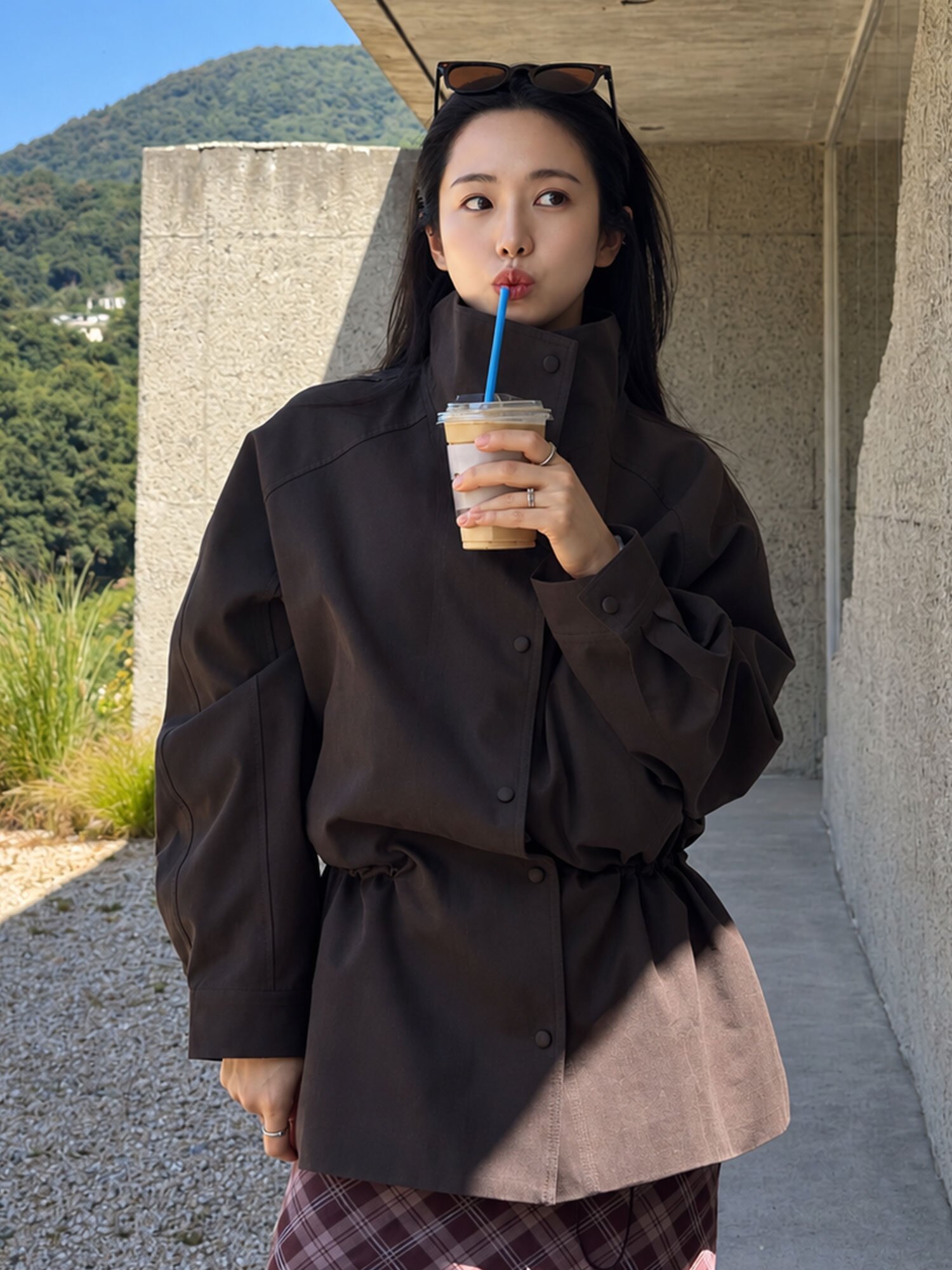 CLASSIC HIGH NECK FIELD TRENCH COAT (CH)