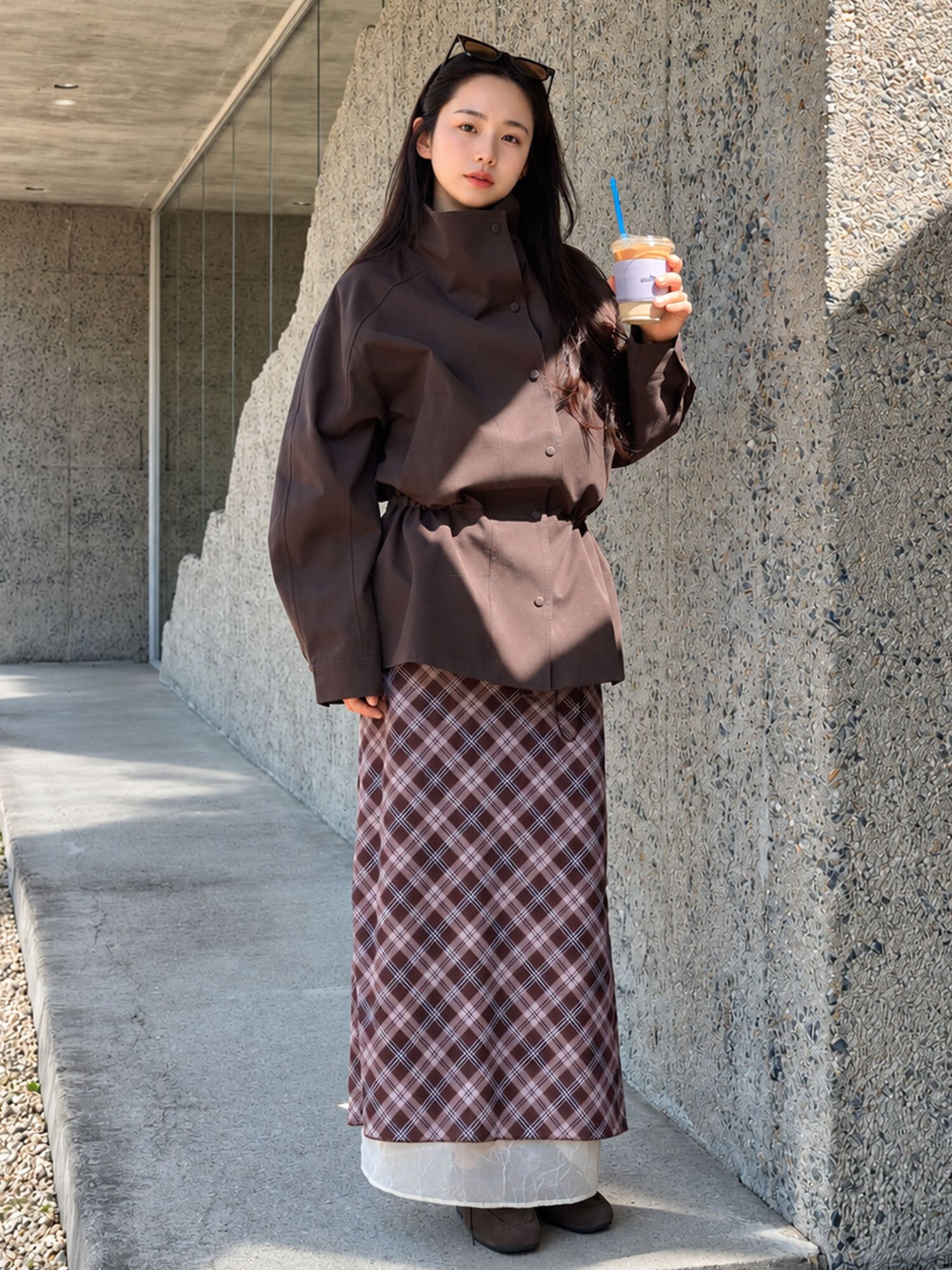 CLASSIC HIGH NECK FIELD TRENCH COAT (CH)
