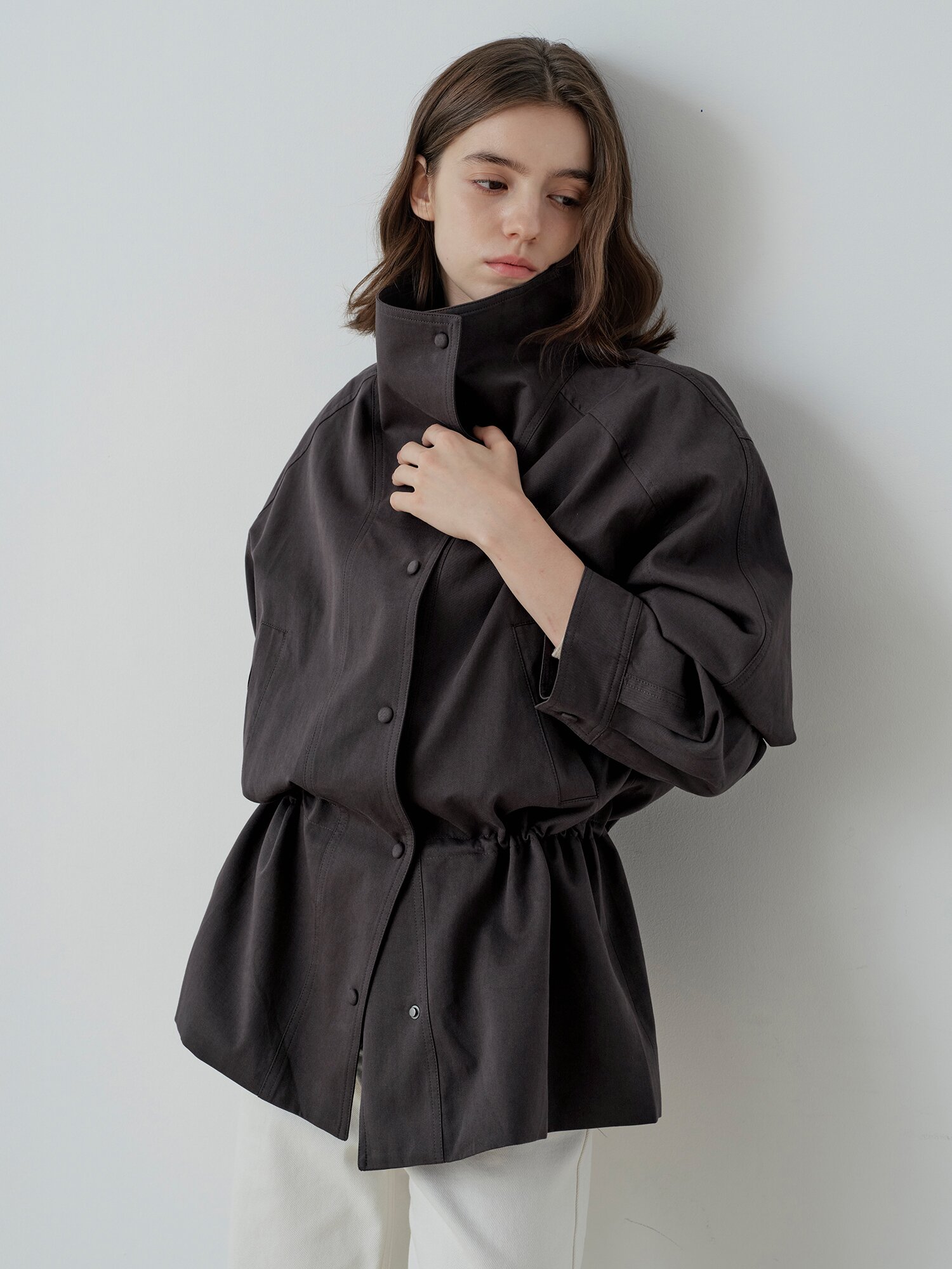 CLASSIC HIGH NECK FIELD TRENCH COAT (CH)