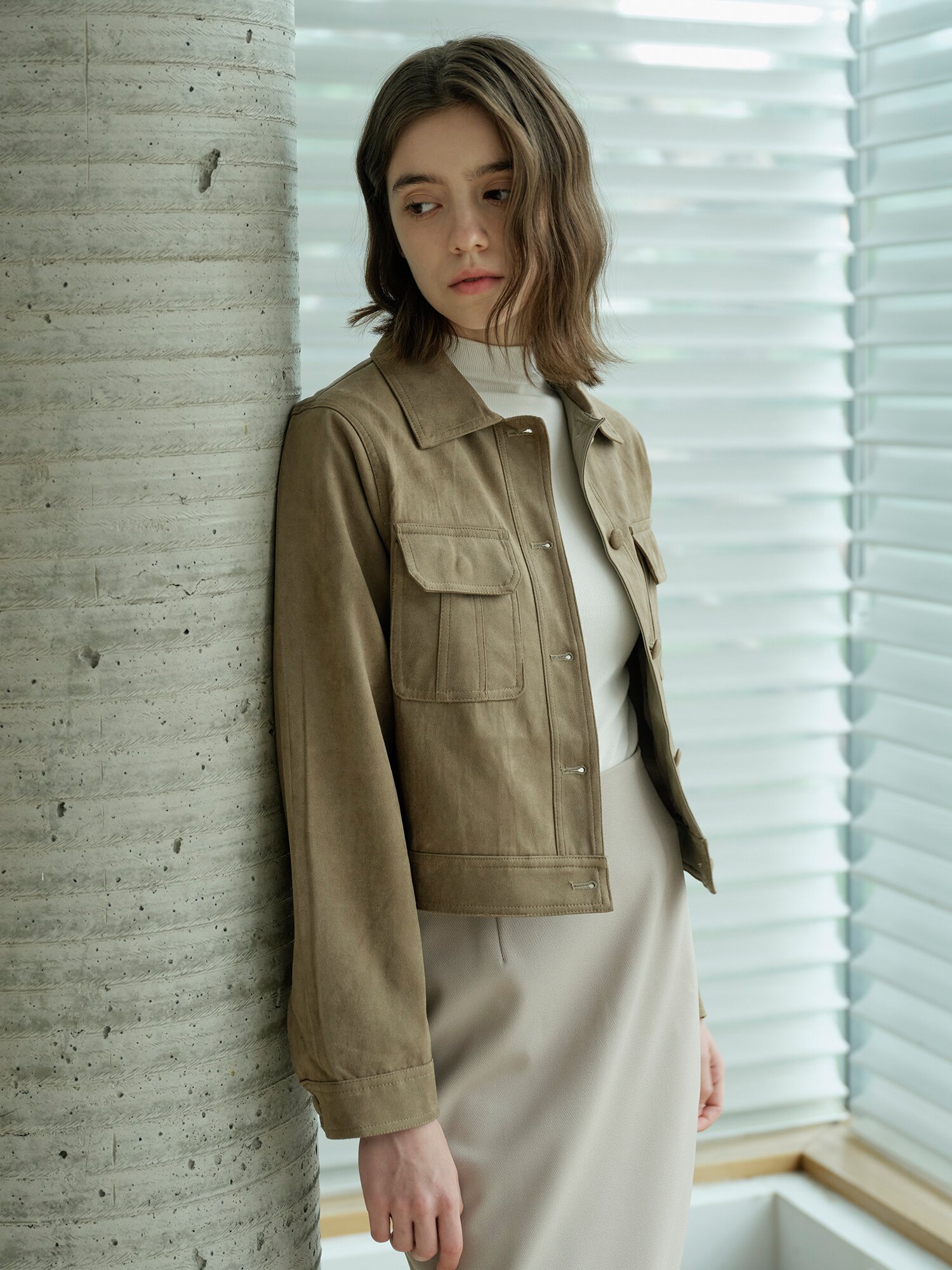 CLASSIC SUEDE POCKET JACKET (KBE)
