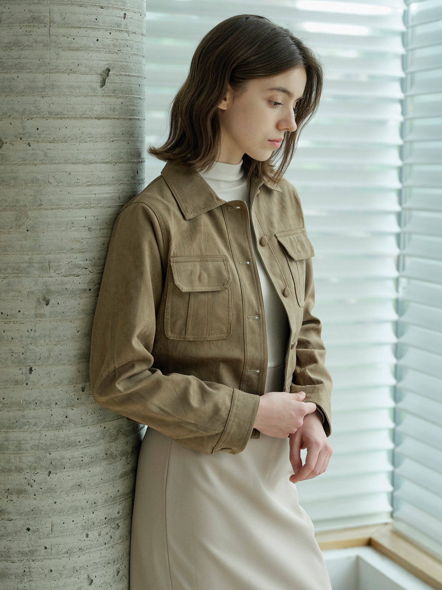 CLASSIC SUEDE POCKET JACKET (KBE)