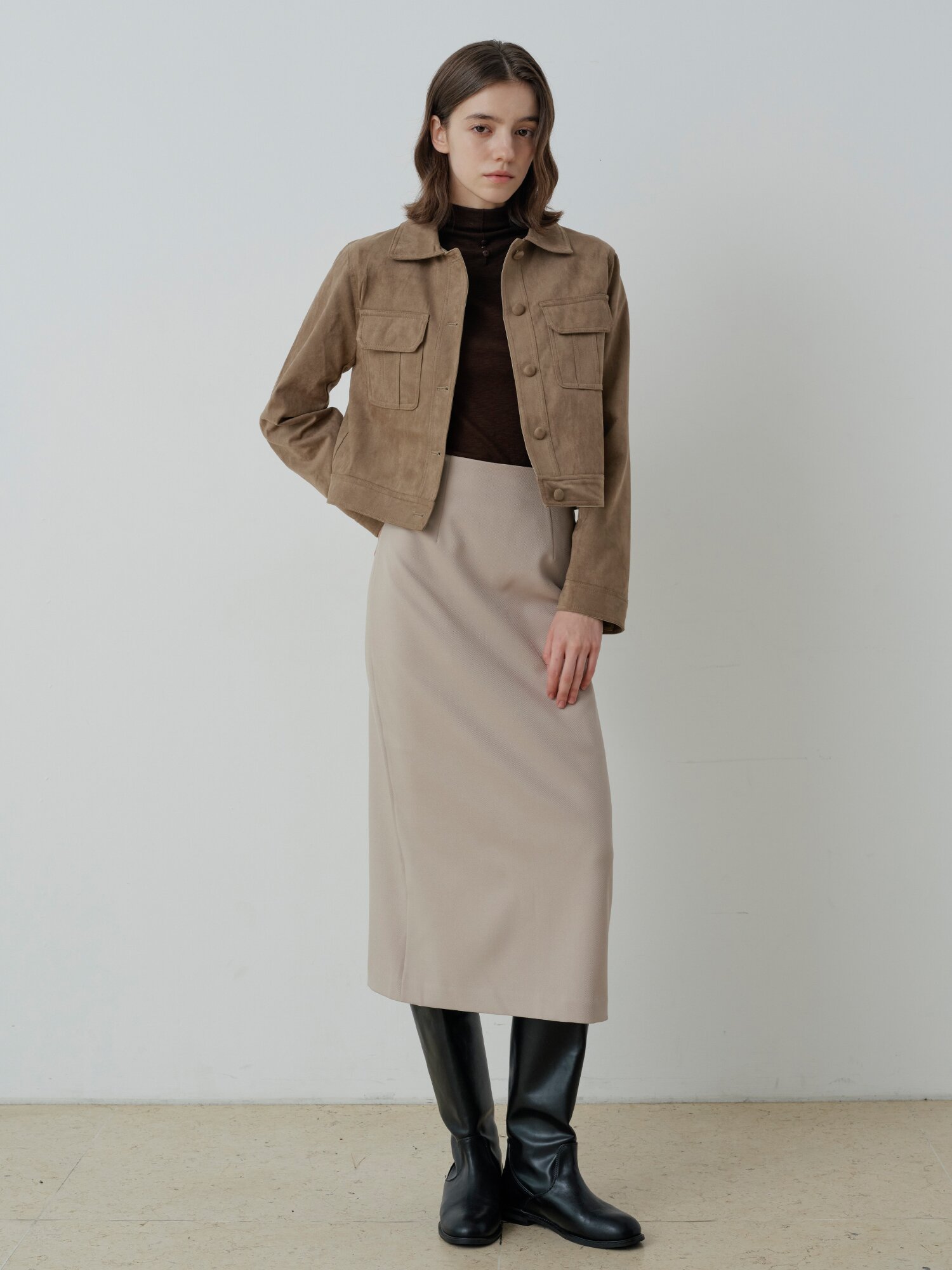 CLASSIC SUEDE POCKET JACKET (KBE)
