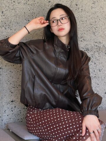 SOFT LEATHER STAND JACKET (BR)