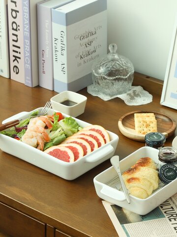 [케어프린] 세라믹 밧드 라자냐 그릇 접시 단품구성