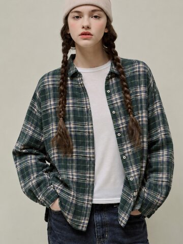 [3차] Stitch collar washed check shirt_2 Colors
