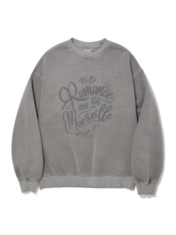 ROMANCE GRAPHIC PIGMENT CREWNECK_GREY