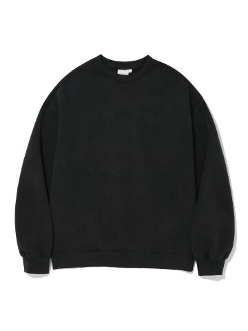KULTE LOGO EMB PIGMENT CREWNECK_BLACK