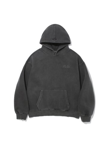 KULTE LOGO EMB PIGMENT HOODIE_CHARCOAL