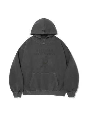 PIGMENT ART GRAPHIC TERRY HOODIE_CHARCOAL