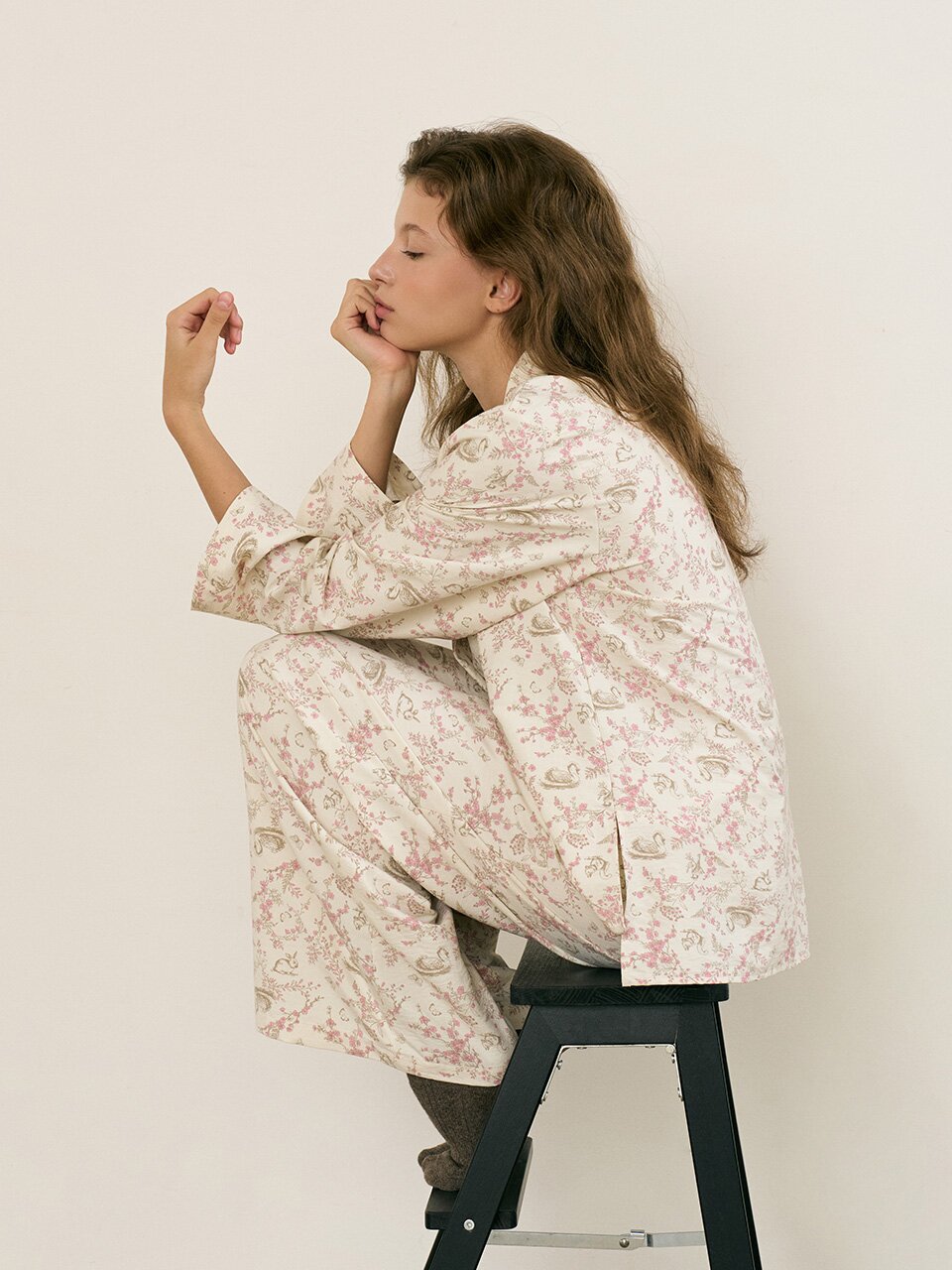 [SEMI_WIDE FIT] BASIC Womens Pajama Set_Long Sleeve