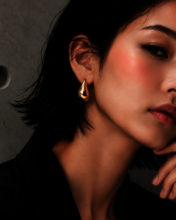 [컨젠] Fluid Dewdrop Volume Earrings  플루이드 듀드롭 볼륨 이어링