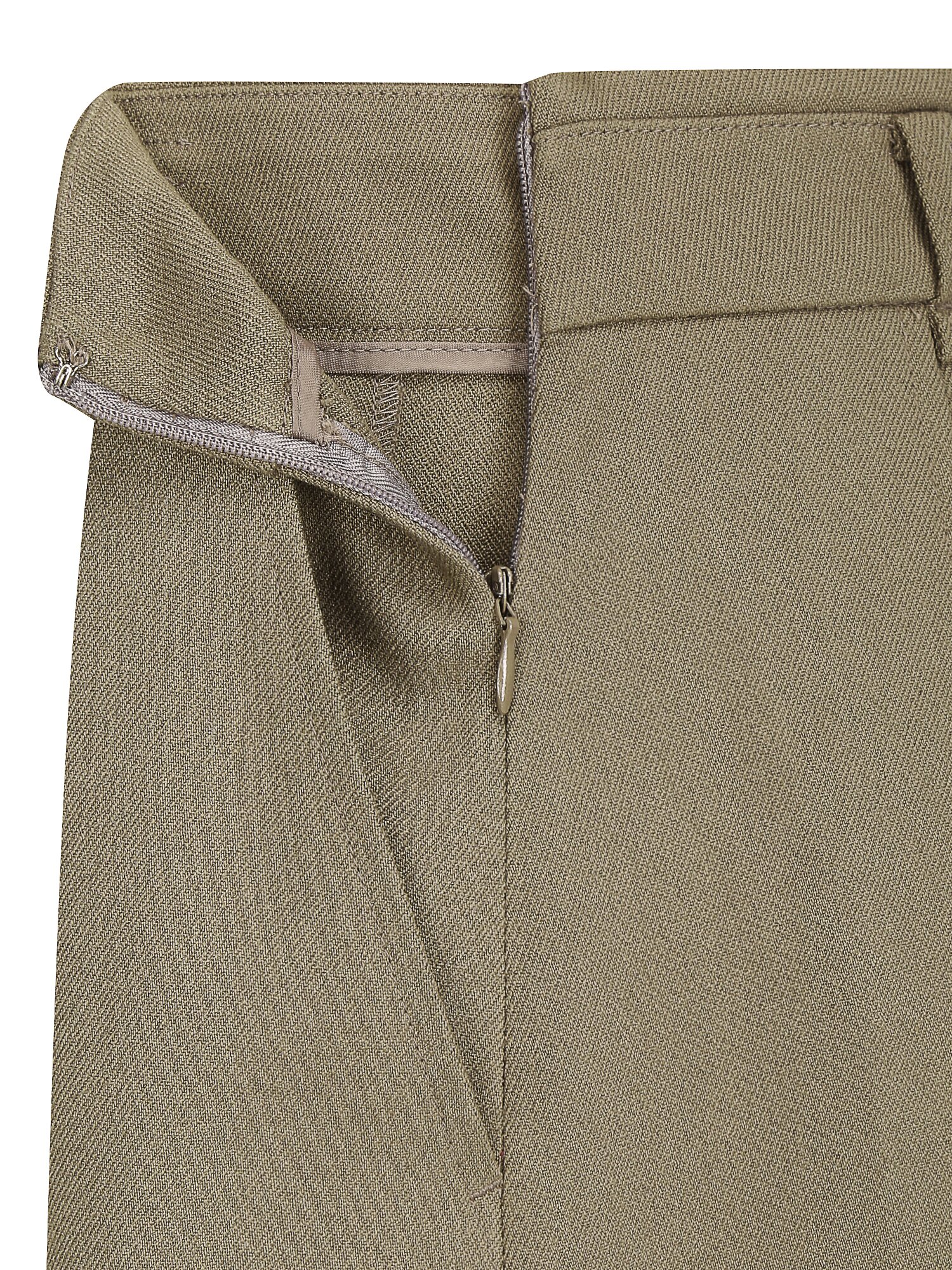 벨티드 플리츠 A라인 스커트 (KHAKI BEIGE)