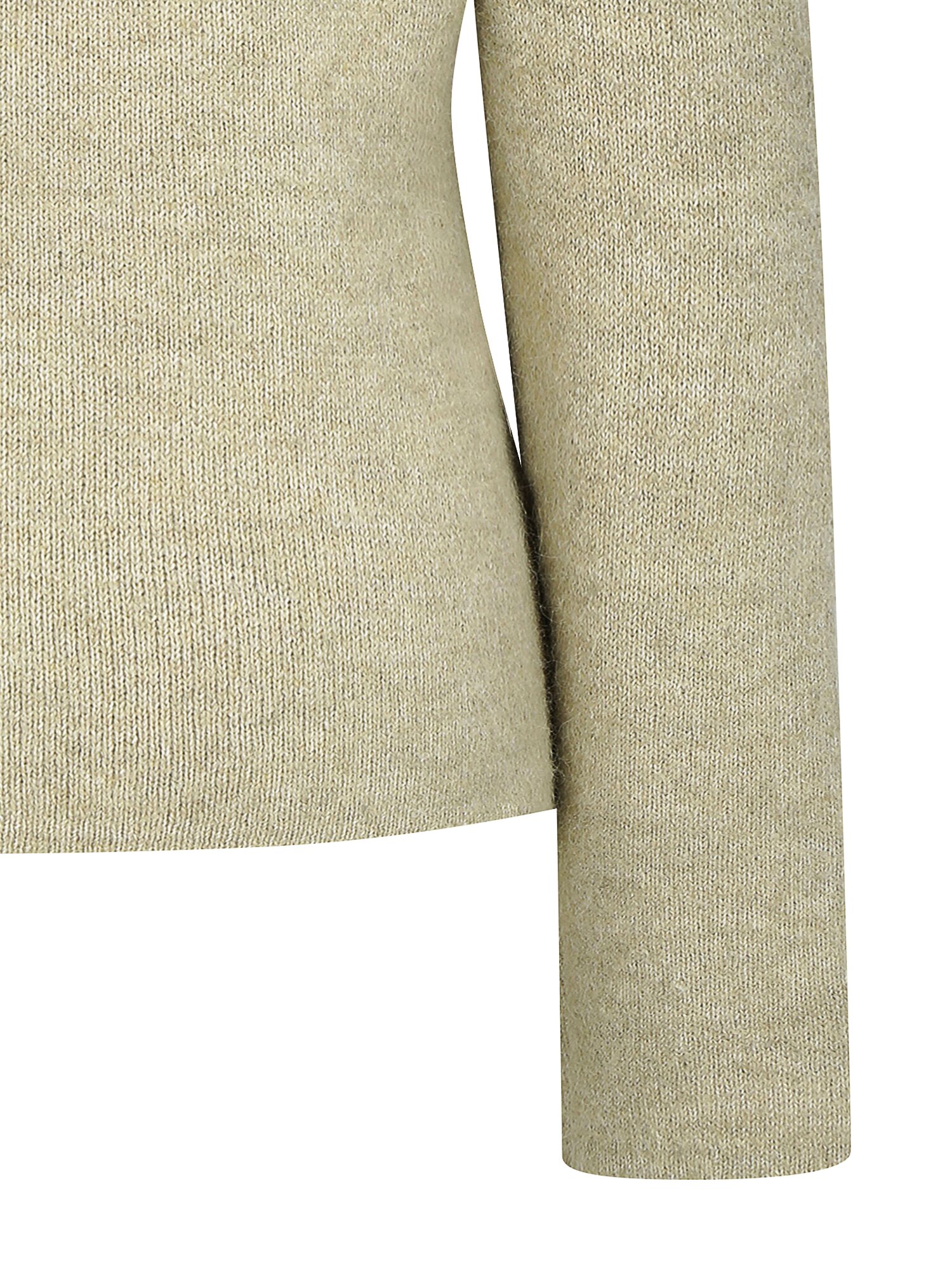 헤어리 울 볼륨 브이넥 가디건 (LIGHT KHAKI)