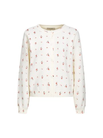 플로럴 라운드넥 크롭 가디건 