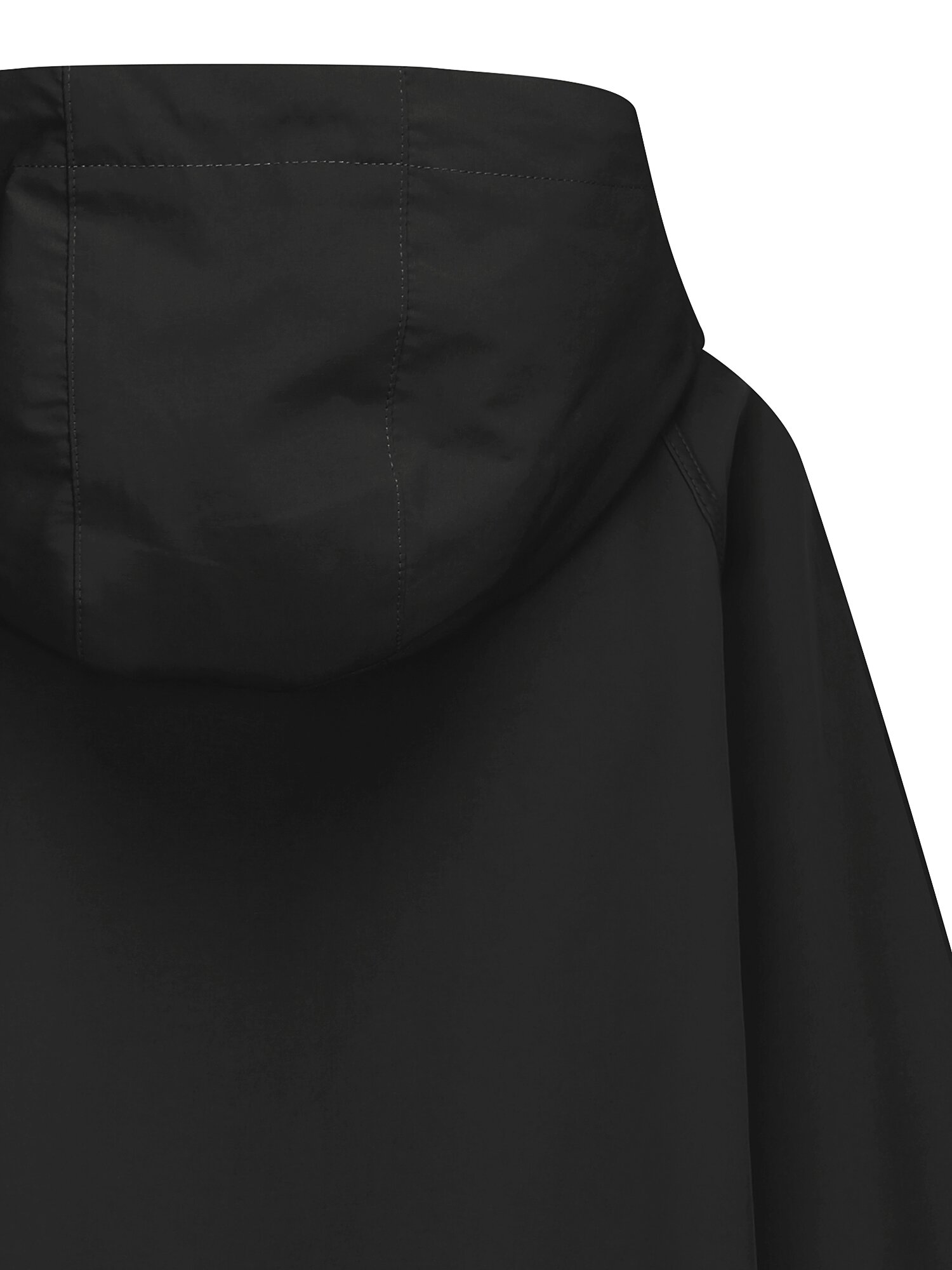오버핏 래글런 후드 집업 점퍼 (BLACK)