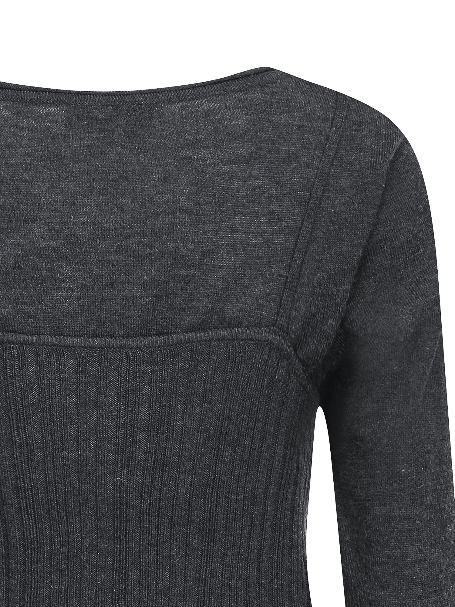 라운드넥 니트 +뷔스티에 세트 (DARK GREY)