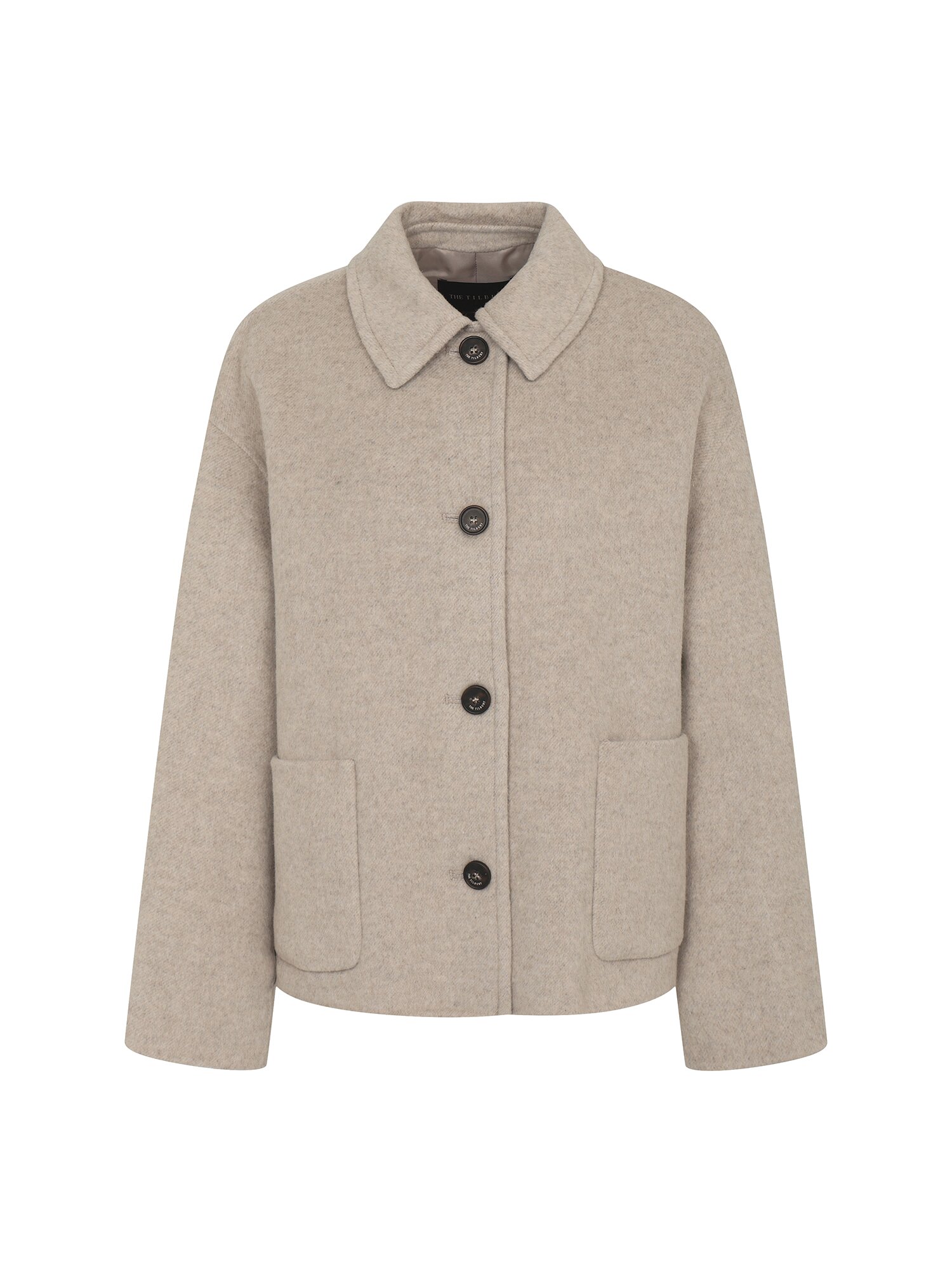 울 블렌드 스탠칼라 포켓 자켓 (LIGHT BEIGE)