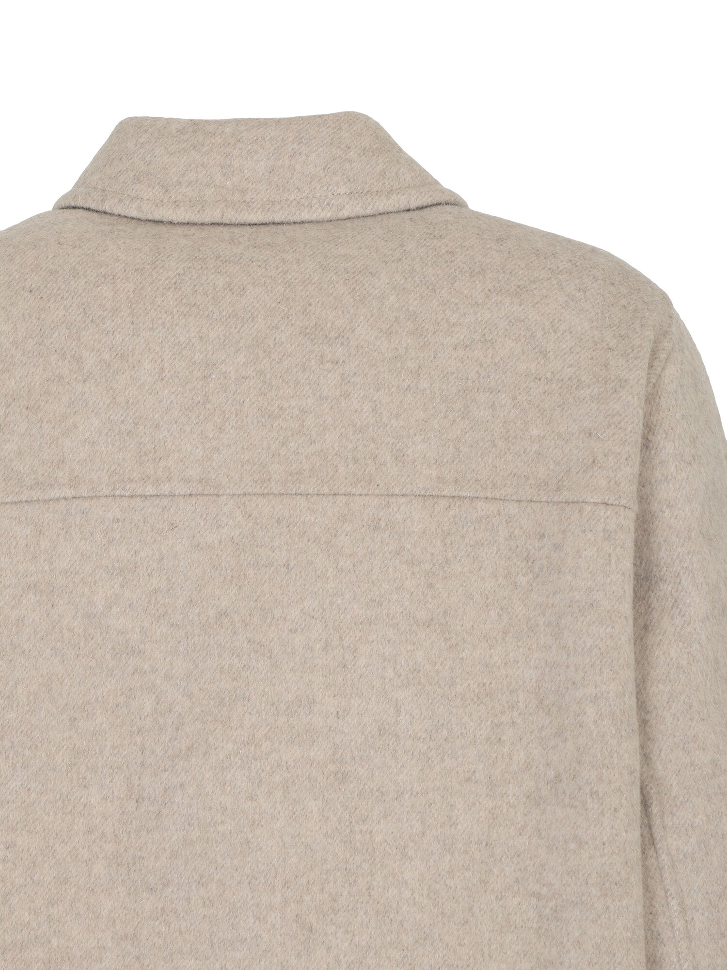 울 블렌드 스탠칼라 포켓 자켓 (LIGHT BEIGE)